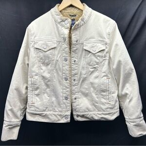 GAP Cream Teddy-Lined Jacket